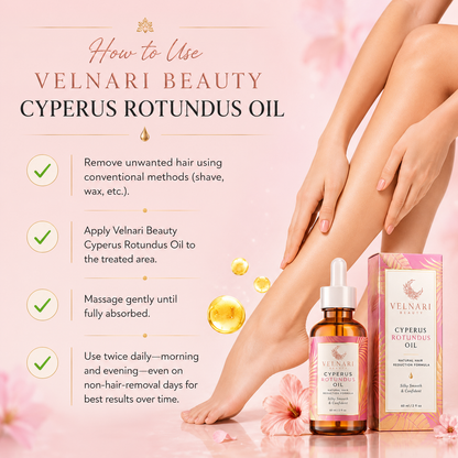 Velnari Beauty Cyperus Rotundus Oil for Silky, Smooth-Looking Skin
