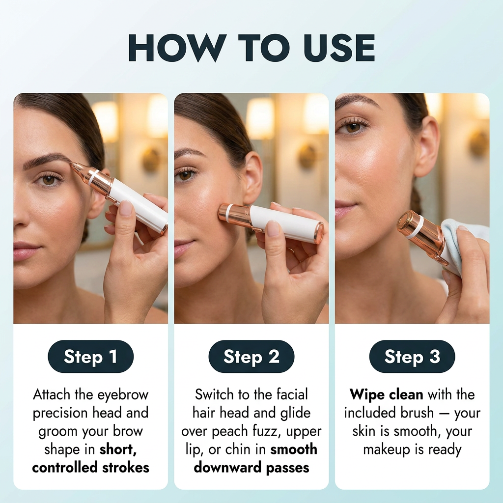 Browveil 2-in-1 Precision Trimmer