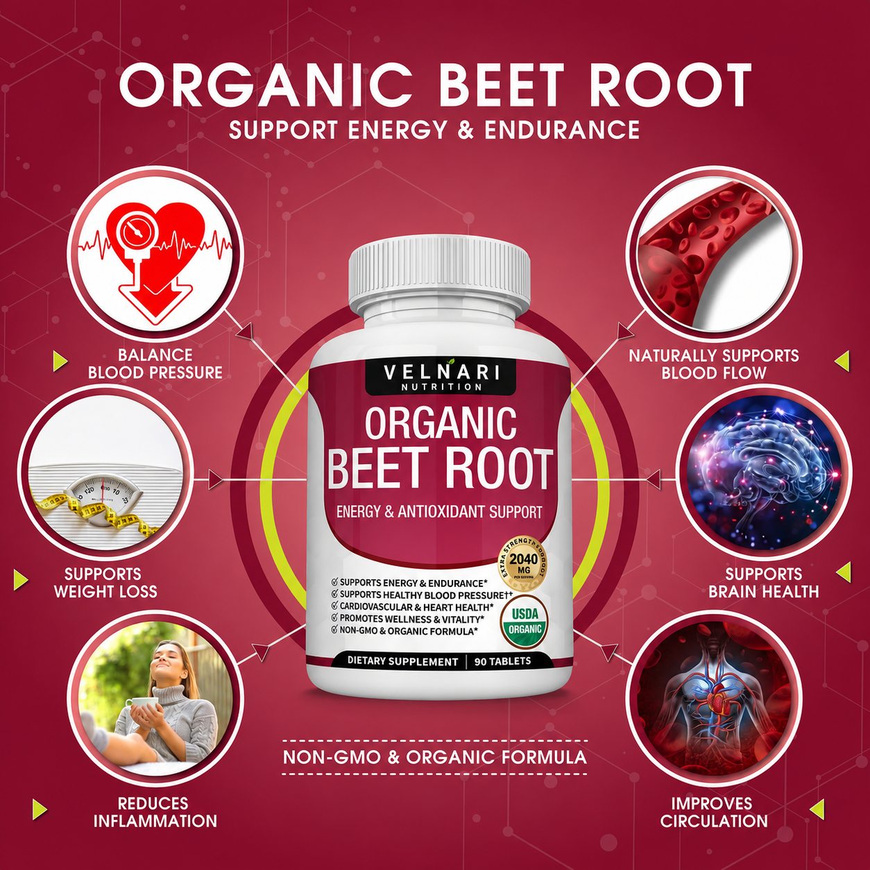 Organic Beet Root - Circulation & Energy Support
